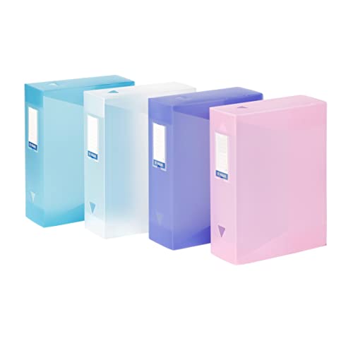 Viquel - 4 Stück Sortierboxen aus Kunststoff - 4 Stück große Kapazität Archivboxen - Propysoft Sortierboxen - 100mm Rücken Viquel - 4 Stück Sortierboxen aus Kunststoff - 4 Stück große Kapazität Archivboxen - Propysoft Sortierboxen - 100mm Rücken von Viquel
