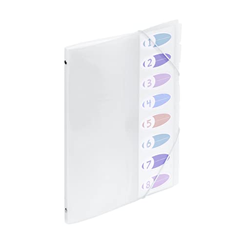 Viquel - A4 8 Fächer für Büro oder Zuhause - Elastischer Verschluss - Propysoft Range - Farblos Viquel - A4 8 Fächer für Büro oder Zuhause - Elastischer Verschluss - Propysoft Range - Farblos von Viquel