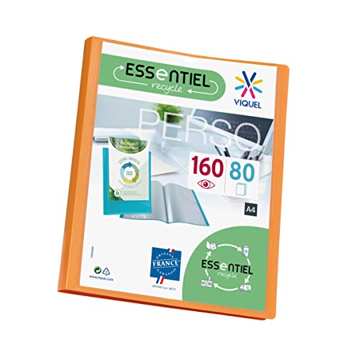 Viquel - A4 Sichtbuch mit 160 Hüllen - Individuelle Bindung - Glatte Klarsichthüllen - Recycled Essential - Orange Viquel - A4 Sichtbuch mit 160 Hüllen - Individuelle Bindung - Glatte Klarsichthüllen - Recycled Essential - Orange von Viquel