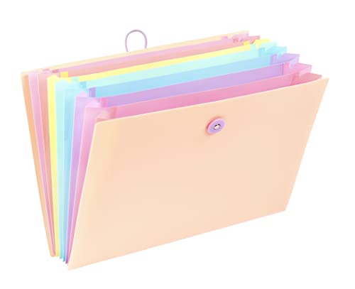 Viquel - Fächermappe mit 8 Fächern für A4 Rainbow Pastell Dokumente - Beige von Viquel