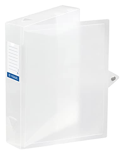 Viquel - Aufbewahrungsbox A4, Rücken 8 cm, aus Propyglas, Class Doc – transparent von Viquel