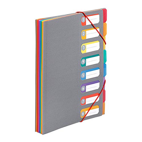 Viquel - Ordnungsmappe A4 mit 8 Fächern Rainbow Touch, Grau von Viquel