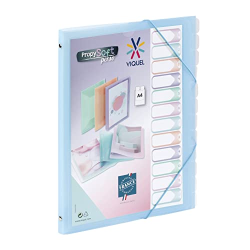 Viquel - Propysoft Organizer mit 12 Fächern, A4, anpassbar, Gummibandverschluss, durchscheinend blau Viquel - Propysoft Organizer mit 12 Fächern, A4, anpassbar, Gummibandverschluss, durchscheinend blau von Viquel