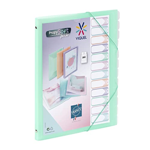 Viquel - Propysoft Organizer mit 12 Fächern, A4, anpassbar, Gummibandverschluss, Grün transparent Viquel - Propysoft Organizer mit 12 Fächern, A4, anpassbar, Gummibandverschluss, Grün transparent von Viquel