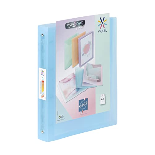 Viquel - Flexibler A4-Ordner - 4 Ringe - Rücken 4 cm - für A4-Dokumente - Transluzent Blau Viquel - Flexibler A4-Ordner - 4 Ringe - Rücken 4 cm - für A4-Dokumente - Transluzent Blau von Viquel