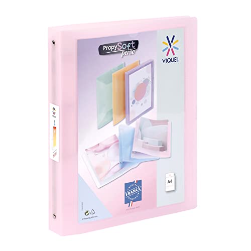 Viquel Flexibler Ordner A4 MAXI personalisierbar – 4 Ringe – Rücken 4 cm – für A4-Dokumente – Rosa transluzent Viquel Flexibler Ordner A4 MAXI personalisierbar – 4 Ringe – Rücken 4 cm – für A4-Dokumente – Rosa transluzent von Viquel