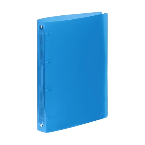 Viquel - Flexibler Ordner A4 mit 4 Ringen, Rücken 3,5 cm, Blau transluzent von Viquel