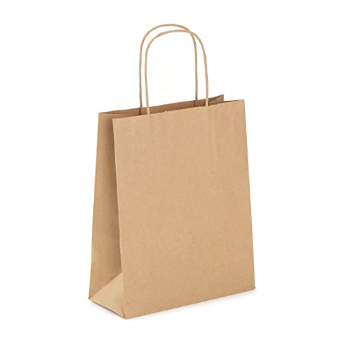 Viquel - Kraftbeutel, klein, 18 x 8 x 22 cm – Kraftbeutel mit braunem Griff – 50 Papiertüten – Braun Viquel - Kraftbeutel, klein, 18 x 8 x 22 cm – Kraftbeutel mit braunem Griff – 50 Papiertüten – Braun von Viquel