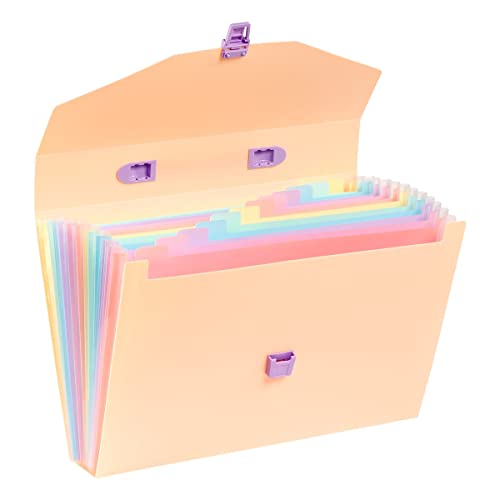 Viquel - A4 Etui Organizer mit 12 Fächern Regenbogen Pastell von Viquel