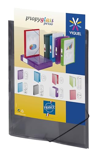 Viquel - Plastikmappe mit Gummizug – personalisierbare Mappe – Format A4 – hochwertige Qualität – hergestellt in Frankreich – Grau durchscheinend Viquel - Plastikmappe mit Gummizug – personalisierbare Mappe – Format A4 – hochwertige Qualität – hergestellt in Frankreich – Grau durchscheinend von Viquel