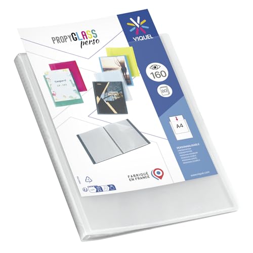 Viquel - Präsentationsmappe A4 für 160 Ansichten – Dokumentenmappe, personalisierbar – hochwertige Tasche, glatt – farblos von Viquel