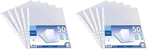 Viquel Prospekthüllen aus Polypropylen, A4, 50 Stück (Packung mit 2) von Viquel