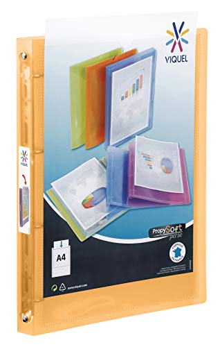 Viquel Ringbuch A4 4 Ringe – Etikettenhalter seitlich – Rücken 2,5 cm – Orange Viquel Ringbuch A4 4 Ringe – Etikettenhalter seitlich – Rücken 2,5 cm – Orange von Viquel