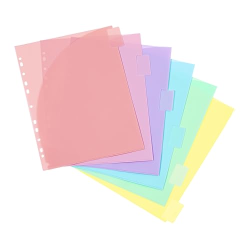 Viquel - Set mit 6 Trennblättern Rainbow Pastel – 6 Register A4 Maxi mit Register zur Identifizierung – verschiedene Pastellfarben von Viquel