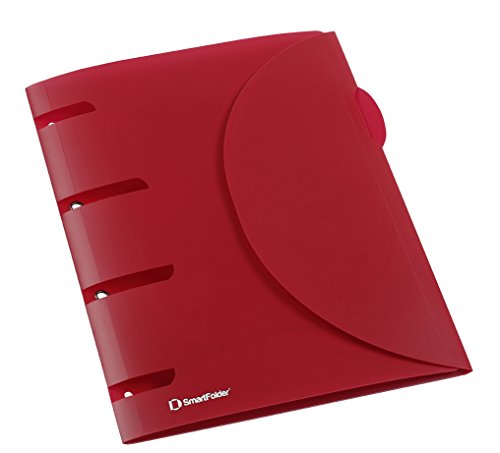 Viquel - roter Smartfolder - Plastikbeutel in rot - Solide Produkt mit Verstärkungsösen - verstellbarer Klettverschluss - Patentiertes Öffnungssystem von Viquel