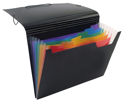 Viquel Rainbow Class Akkordeon-Ordner, 6 Fächer, aus Kunststoff, ausziehbar, zum Aufbewahren von Dokumenten, A4-Format von Viquel