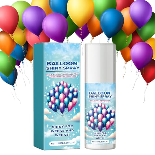 Virtcooy Hochglänzendes Ballonspray,Spray für glänzende Luftballons,Spray, damit Luftballons länger glänzen und halten - Ideal für Partydekoration, einfache Anwendung, kratzfest, ultrafeiner Nebel für von Virtcooy