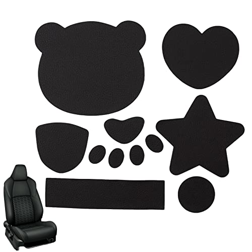 Visiblurry Leder-Patchband - Selbstklebendes Patchband zur Reparatur | 11 Stück Kleiner Bär geformtes Leder, wasserdicht, groß, DIY-Leder-Patch für Sofas, Sofas, weiche Taschen, Küchenschränke, Wand von Visiblurry