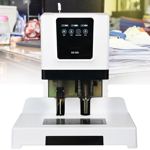 VitalisWorks Bill Voucher Bindemaschine, Elektrische Bindemaschine, Automatische Heißklebe-Stanzmaschine 50 mm Dicke, 15 Sekunden schnelle Bindung, vollautomatische Nylonrohr-Bindemaschine von VitalisWorks