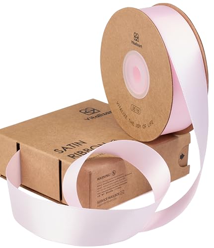 Vitalizart Rosa Satinband 2,5cm*22,8m für Geschenkverpackungen, Doppelseitiges Polyester Geschenkband, Dicke Stoffbänder für Bastelarbeiten, Dekorationen, Weihnachtskränze & Haarschleifen Vitalizart Rosa Satinband 2,5cm*22,8m für Geschenkverpackungen, Doppelseitiges Polyester Geschenkband, Dicke Stoffbänder für Bastelarbeiten, Dekorationen, Weihnachtskränze & Haarschleifen von Vitalizart