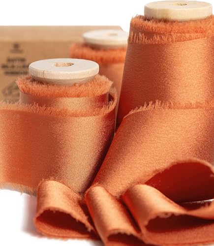 Vitalizart Satin Seidenband Terrakotta, Geschenkband 3,8 cm x 13,7 m mit Holzspule, Handgefertigte Stoffband für Geschenkverpackungen, Festliche Dekorationen, DIY-Basteleien, Hochzeitssträuße Vitalizart Satin Seidenband Terrakotta, Geschenkband 3,8 cm x 13,7 m mit Holzspule, Handgefertigte Stoffband für Geschenkverpackungen, Festliche Dekorationen, DIY-Basteleien, Hochzeitssträuße von Vitalizart