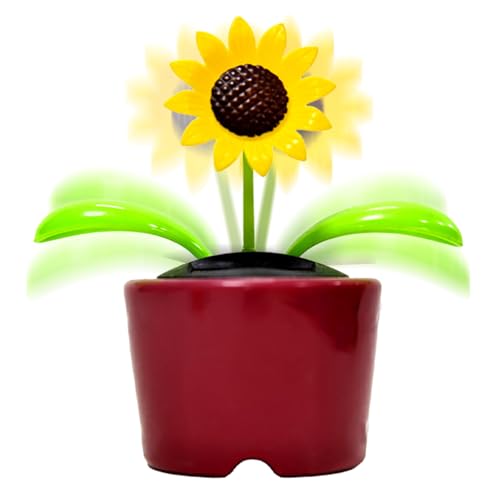 Solar Angetriebene Tanzblumen - Lebendige Wackelnde Solarschmuck, Dashboard -Schwungfiguren | Auto Inneneinrichtung, Wetterfeste Tischdekoration Für Wohnzimmer, Schlafzimmer, Büro, Außenbereiche von Vitsrisea