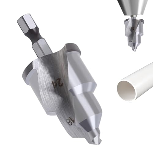 Tapered Countersink Drill Bit - Schnellwechsel REAMER -Werkzeug, Hochgeschwindigkeitsstahlschneider | Robustes Bit Für PPR Rohrreparatur, Rohr -Debring -Bohrerzubehör Für Sanitärarbeiten, Holzbau, von Vitsrisea