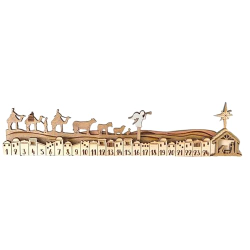 Vitsrisea Weihnachts-Countdown-Kalender als Schreibtischschmuck,Holz Weihnachts Countdown Kalender Ornamente - Detailliert Gestaltetes Weihnachtsdekoration Zentrumstisch Spielzeug - Für Bücherregal Vitsrisea Weihnachts-Countdown-Kalender als Schreibtischschmuck,Holz Weihnachts Countdown Kalender Ornamente - Detailliert Gestaltetes Weihnachtsdekoration Zentrumstisch Spielzeug - Für Bücherregal von Vitsrisea