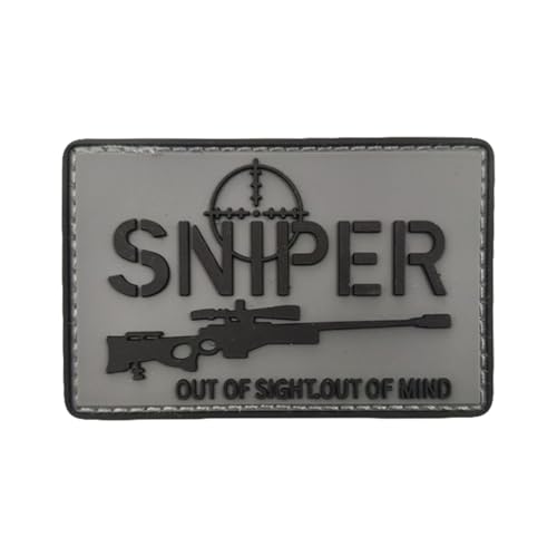 3D PVC Patches, Sniper Out of Sight Moral Tactical Patch Hook and Loop Badge Sew On for Children's Clothing, Dress, Hat, Backbags 3D PVC Patches, Sniper Out of Sight Moral Tactical Patch Hook and Loop Badge Sew On for Children's Clothing, Dress, Hat, Backbags von Viusneun