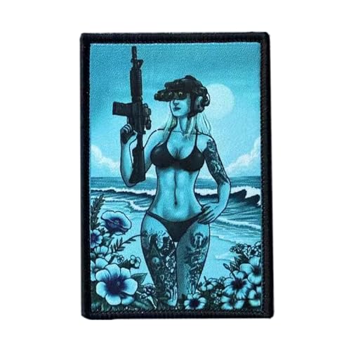 Anime Bikini Girl bedruckte Patches, sexy Schönheit, Militär, Armee, Moral, Klettverschluss, dekoratives Abzeichen zum Aufnähen für Kleidung, Kleid, Hut, Rucksäcke Anime Bikini Girl bedruckte Patches, sexy Schönheit, Militär, Armee, Moral, Klettverschluss, dekoratives Abzeichen zum Aufnähen für Kleidung, Kleid, Hut, Rucksäcke von Viusneun