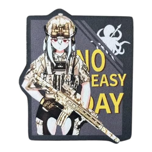 Anime-Girl-Aufnäher, bedruckt, Militär, taktisch, Moral, Abzeichen mit Haken und Schlaufe zum Aufnähen für Kleidung, Kleid, Hut, Weste, Rucksäcke Anime-Girl-Aufnäher, bedruckt, Militär, taktisch, Moral, Abzeichen mit Haken und Schlaufe zum Aufnähen für Kleidung, Kleid, Hut, Weste, Rucksäcke von Viusneun