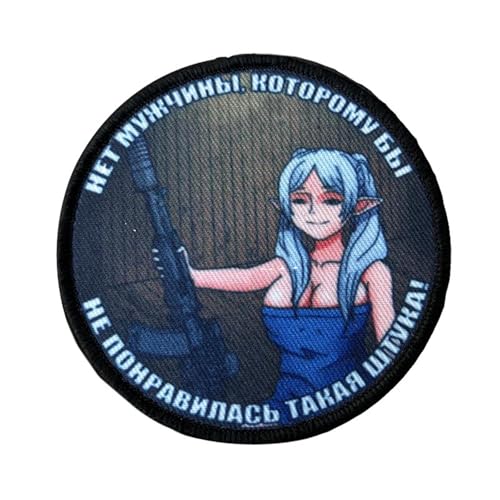 Anime Girl Beauty Aufnäher, bedruckt, Motiv: The Thing You'll Like Military Tactical Morale Badge Hook and Loop Patches Sew On for Clothing, Hat, Backbags von Viusneun
