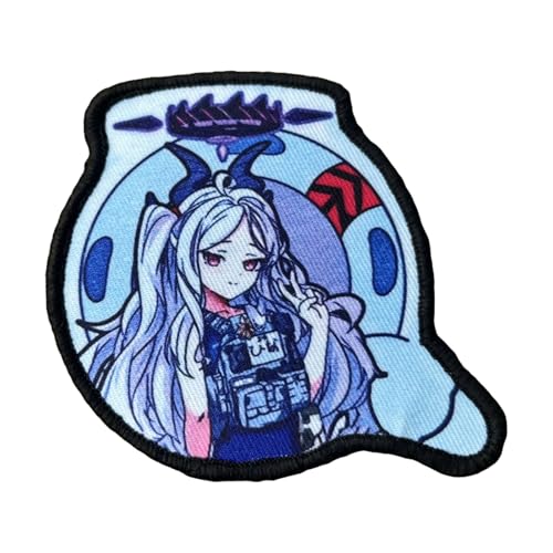 Anime Girl Game Print Patches, Kozaki Hina Patch Military Tactical Moral Badge Hook and Loop Sew On for Clothing, Dress, Hat, Backbags von Viusneun
