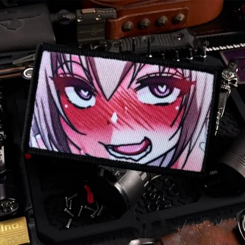 Anime Girl Patch, Funny Meme Patches, Tactical Military Moral Patch with Hook Fastener Backing, Applique Accessories for Backpacks, Vests, Jackets, Jeans, Hats von Viusneun