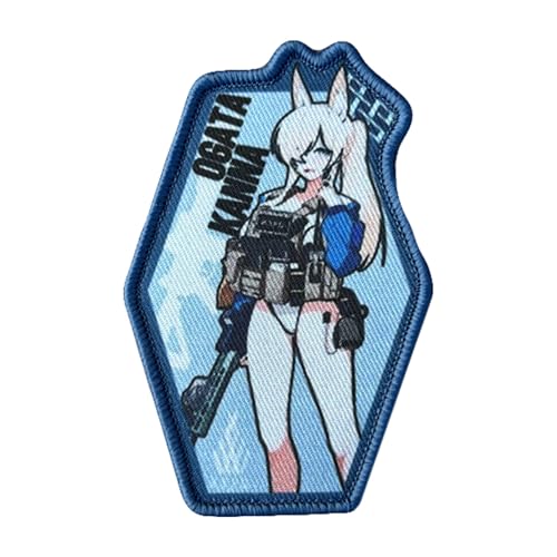 Anime Girl Print Patches, Female Warrior Patch Military Tactical Moral Badge Hook and Loop Sew On for Clothing, Dress, Hat, Backbags von Viusneun