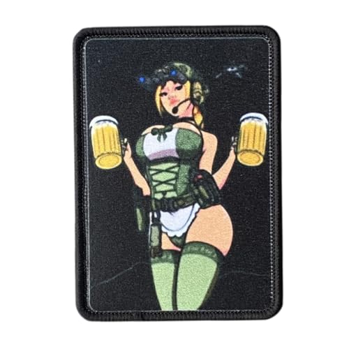 Anime Girl bedruckte Aufnäher, Schönheit mit Bier, taktischer Militärmoral, Klettverschluss, Abzeichen zum Aufnähen für Kleidung, Kleid, Hut, Rucksäcke Anime Girl bedruckte Aufnäher, Schönheit mit Bier, taktischer Militärmoral, Klettverschluss, Abzeichen zum Aufnähen für Kleidung, Kleid, Hut, Rucksäcke von Viusneun