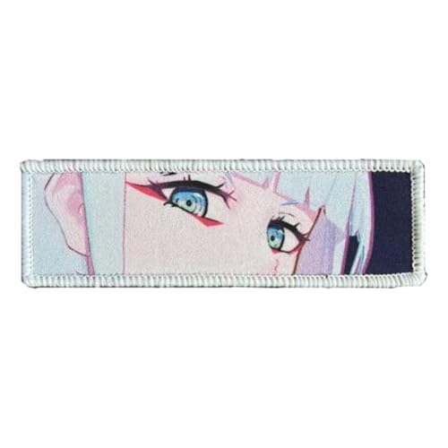 Anime Gril Eyes Patches, Anime Printed Patch Hook and Loop Decorative Patches Sew On for Clothing, Dress, Hat, Backbags von Viusneun