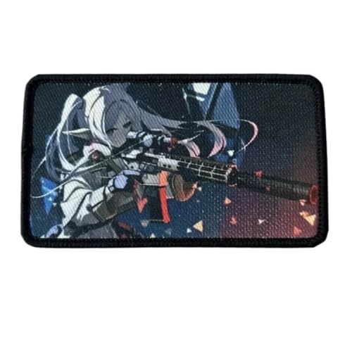 Anime Gun Girls Patch - Lustige Meme Patches, Militär Taktischer Moral Patch mit Klettverschluss Patches für Rucksäcke, Militäruniformen, Jeans, Jacken, Westen, Hüte & mehr von Viusneun