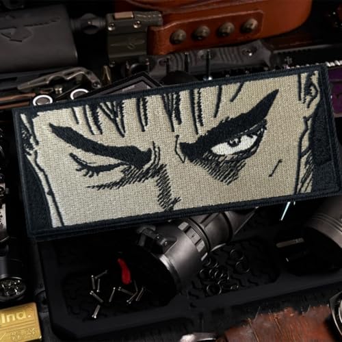 Anime Jungen Augen Moral Patch - Taktische Stickerei Patch Kampfarmband Emblem für Militärausrüstung, Rucksäcke, Operator Baseball Caps, Plattenträger & Westen - Morale Patches von Viusneun