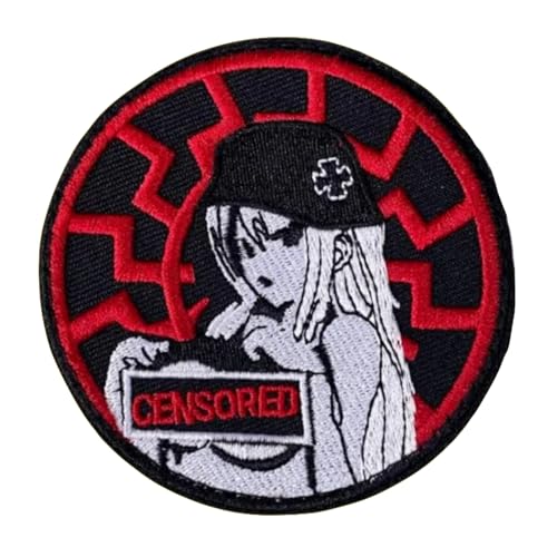 Anime Mädchen Stickerei Patches, Mädchen Front Moral Patch Haken und Schlaufe dekoratives Abzeichen zum Aufnähen für Kleidung, Kleid, Hut, Rucksäcke Anime Mädchen Stickerei Patches, Mädchen Front Moral Patch Haken und Schlaufe dekoratives Abzeichen zum Aufnähen für Kleidung, Kleid, Hut, Rucksäcke von Viusneun