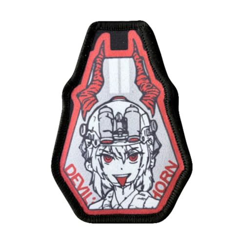 Anime Print Patches, Demon Girl Patch Tactical Moral Badge Hook and Loop Sew On for Clothing, Dress, Hat, Military Backbags von Viusneun