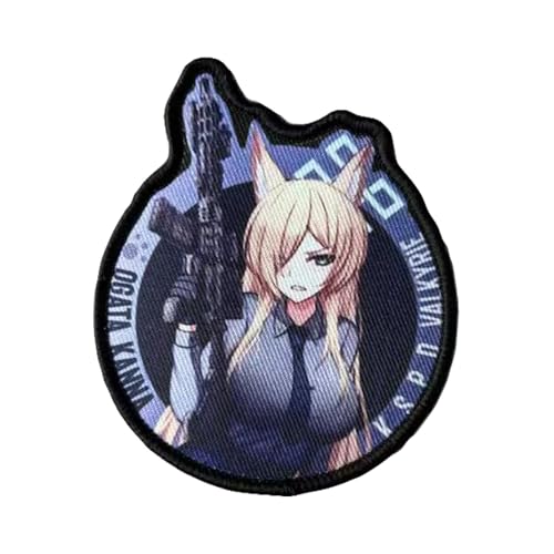 Aufnäher mit Anime-Motiv, Motiv: Mädchen mit Pistolen-Druck, Militär, taktisch, Moralabzeichen, Haken und Schlaufe zum Aufnähen für Kleidung, Kleid, Hut, Rucksäcke Aufnäher mit Anime-Motiv, Motiv: Mädchen mit Pistolen-Druck, Militär, taktisch, Moralabzeichen, Haken und Schlaufe zum Aufnähen für Kleidung, Kleid, Hut, Rucksäcke von Viusneun