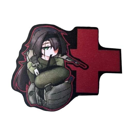Aufnäher mit Anime-Motiv, Motiv: Waffenschießen, Militär, taktisches Moral-Abzeichen, Haken und Schlaufe zum Aufnähen für Kleidung, Kleid, Hut, Rucksäcke Aufnäher mit Anime-Motiv, Motiv: Waffenschießen, Militär, taktisches Moral-Abzeichen, Haken und Schlaufe zum Aufnähen für Kleidung, Kleid, Hut, Rucksäcke von Viusneun