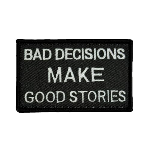 "BAD DECISIONS MAKE GOOD STORIES" Klett Patch Militär Aufnäher Tactical Morale Hook Loop Patches for Tactical Gear Hat Backpack Jackets "BAD DECISIONS MAKE GOOD STORIES" Klett Patch Militär Aufnäher Tactical Morale Hook Loop Patches for Tactical Gear Hat Backpack Jackets von Viusneun