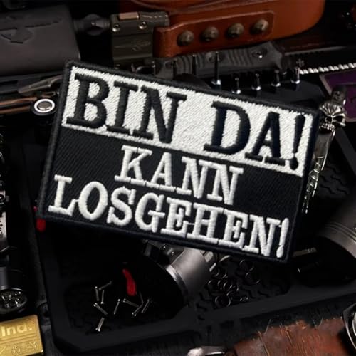 BIN DA! KANN LOSGEHEN! Moral Patch - Taktischer bestickter Aufnäher für Militärausrüstung, Rucksäcke, Operator Baseball Caps, Plattenträger & Westen - Morale Patches BIN DA! KANN LOSGEHEN! Moral Patch - Taktischer bestickter Aufnäher für Militärausrüstung, Rucksäcke, Operator Baseball Caps, Plattenträger & Westen - Morale Patches von Viusneun