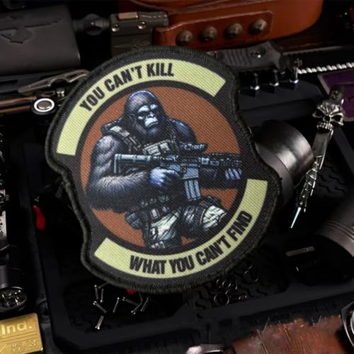 Beast Warrior Morale Patch - Taktischer Maschinengewehr Gorilla Patch für Militärausrüstung, Rucksäcke, Operator Baseball Caps, Plattenträger & Westen - Morale Patch Beast Warrior Morale Patch - Taktischer Maschinengewehr Gorilla Patch für Militärausrüstung, Rucksäcke, Operator Baseball Caps, Plattenträger & Westen - Morale Patch von Viusneun