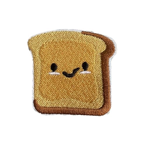 Cute Toast and Jelly Embroidery Patches, Cartoon Moral Tactical Patch Hook and Loop Badge Sew On for Children's Clothing, Dress, Hat, Backbags (Yellow) von Viusneun