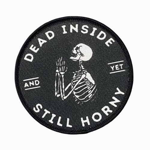 "Dead Inside Yet Still Horny" Patch Klett Lustig Skelett Drucken Militär Taktische Moral Aufnäher für DIY Kleidung, Rucksäcke, Jacken, Jeans "Dead Inside Yet Still Horny" Patch Klett Lustig Skelett Drucken Militär Taktische Moral Aufnäher für DIY Kleidung, Rucksäcke, Jacken, Jeans von Viusneun