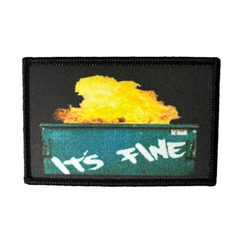 Dumpster Fire It's Fine Funny Morale Patch – Taktischer Patch für Militärausrüstung, Rucksäcke, Operator-Baseballkappen, Plattenträger und Westen – Moral-Patches Dumpster Fire It's Fine Funny Morale Patch – Taktischer Patch für Militärausrüstung, Rucksäcke, Operator-Baseballkappen, Plattenträger und Westen – Moral-Patches von Viusneun