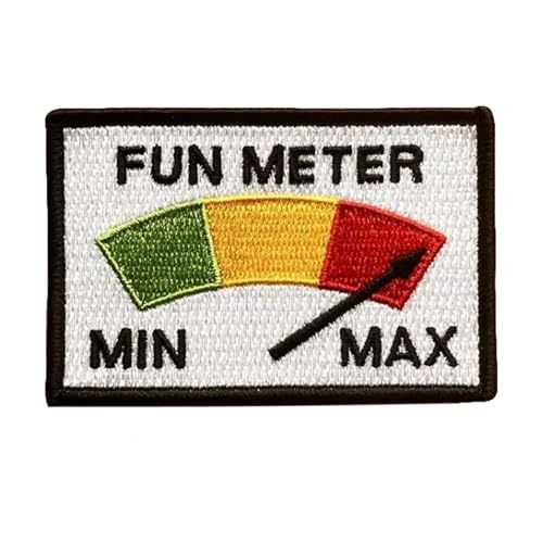 Emotionale Stickerei Patches, Fun Meter Moral Tactical Patch Hook and Loop Badge Sew On für Kinderkleidung, Kleid, Hut, Rucksäcke von Viusneun